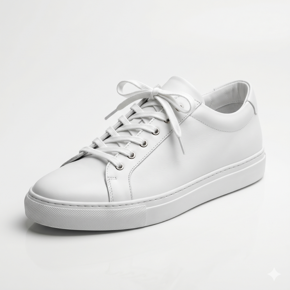 White Ridge Leather Sneakers for Men