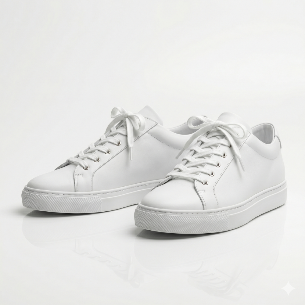 White Ridge Leather Sneakers for Men